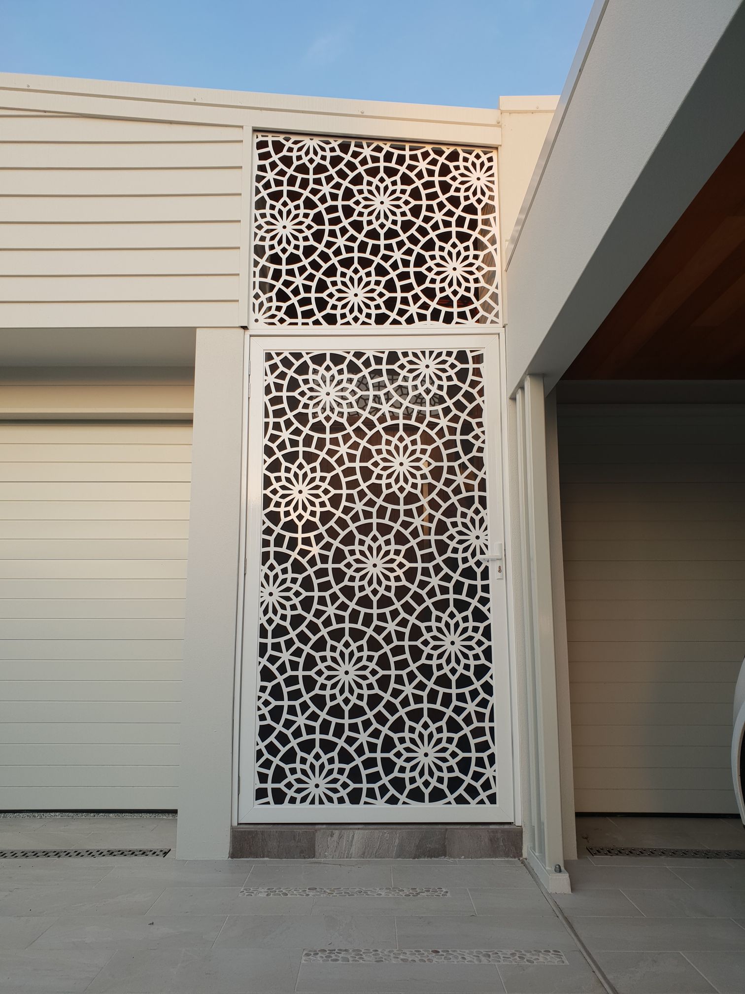 Decorative store screen doors